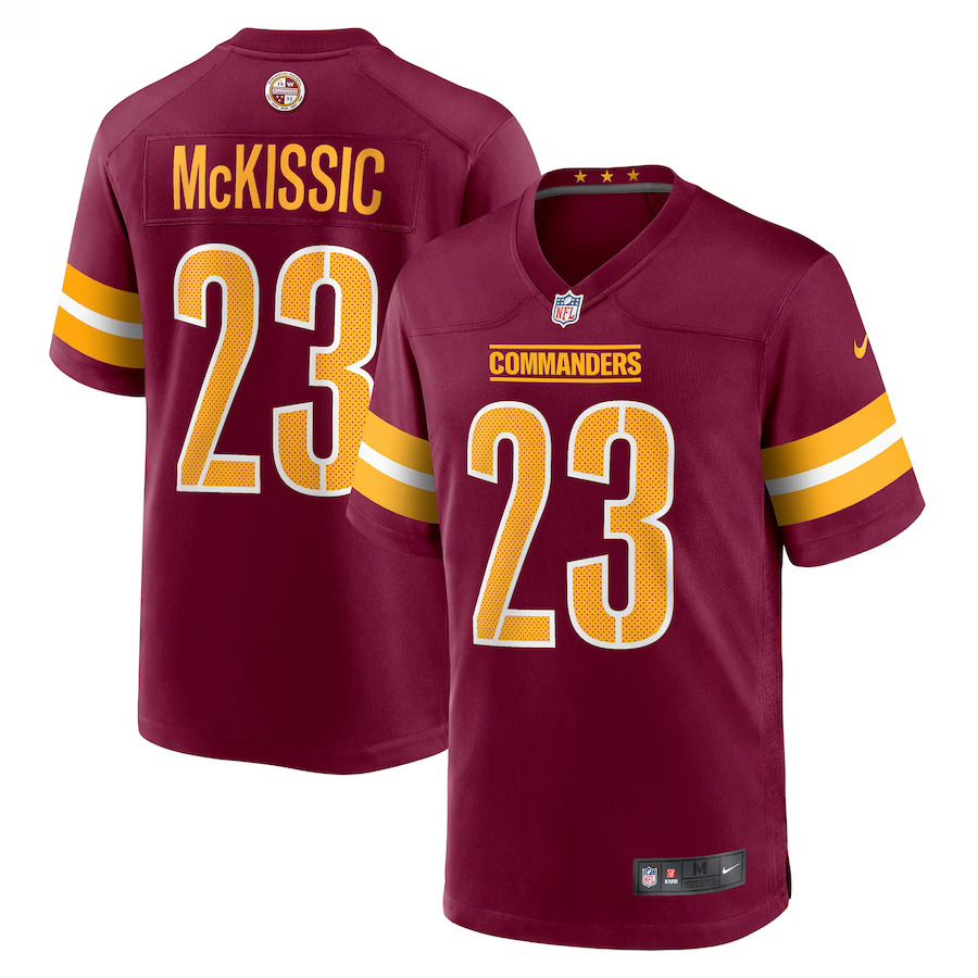 Men Washington Commanders 23 J.D. McKissic Nike Burgundy Game NFL Jersey